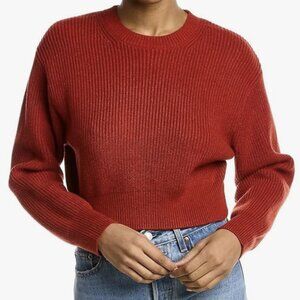 Line and Dot Long Sleeve Sweater in Rust